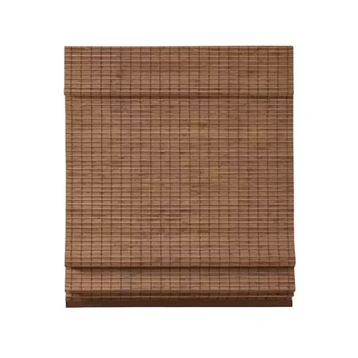 Brown Bamboo Light Filtering Roman Shade, 29 in.