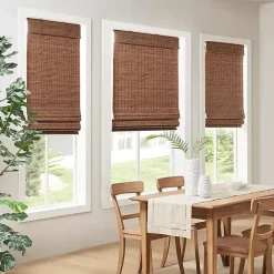 Brown Bamboo Light Filtering Roman Shade, 29 in.