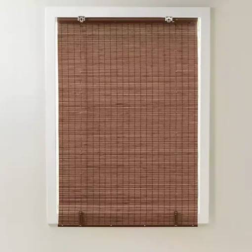 Brown Bamboo Light Filtering Roman Shade, 29 in.
