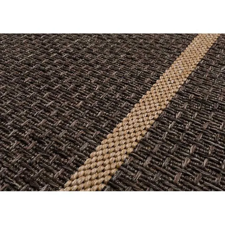 Brown Bordered Outdoor Area Rug, 7x9
