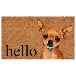 Brown Chihuahua Hello Doormat