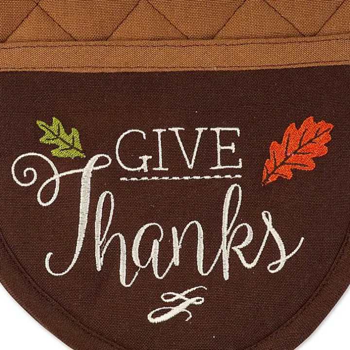 Brown Give Thanks 3-pc. Potholder & Towel Set