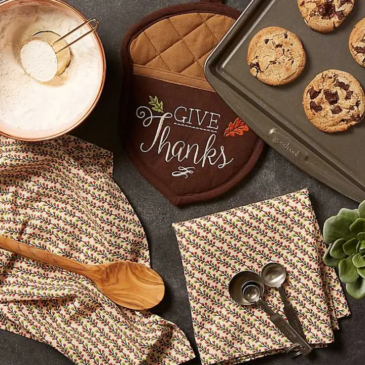 Brown Give Thanks 3-pc. Potholder & Towel Set