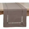 Brown Hemstitch Table Runner
