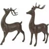Brown Reindeer Figurines, Set of 2