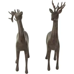 Brown Reindeer Figurines, Set of 2