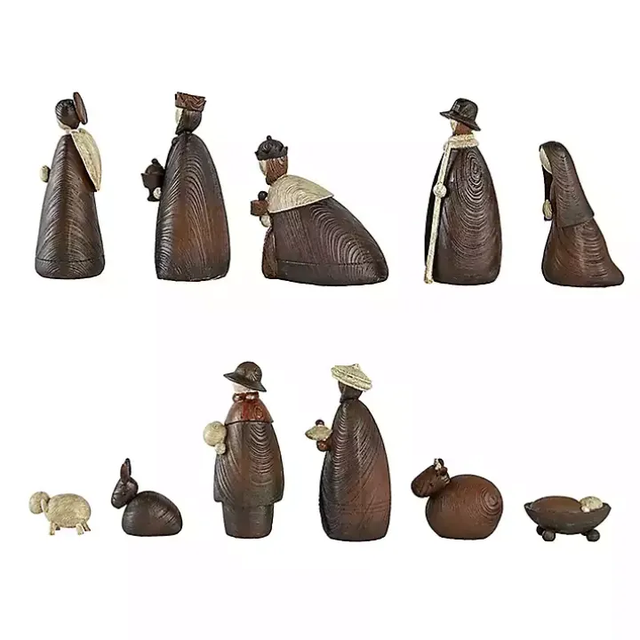 Brown Stone Christmas Nativity 11-pc. Set