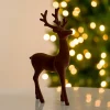 Brown Velvet Standing Deer Figurine