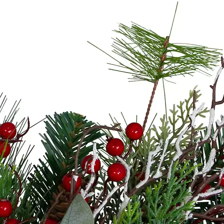 Buffalo Check Plaid Ribbon Holiday Wreath