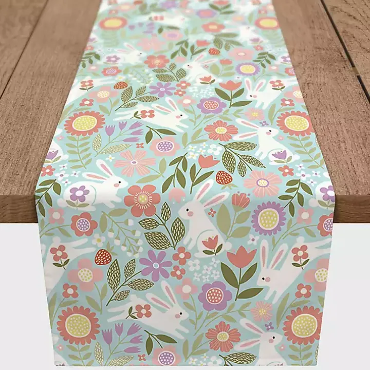 Bunnies and Blossoms Table Runner, 72 in.