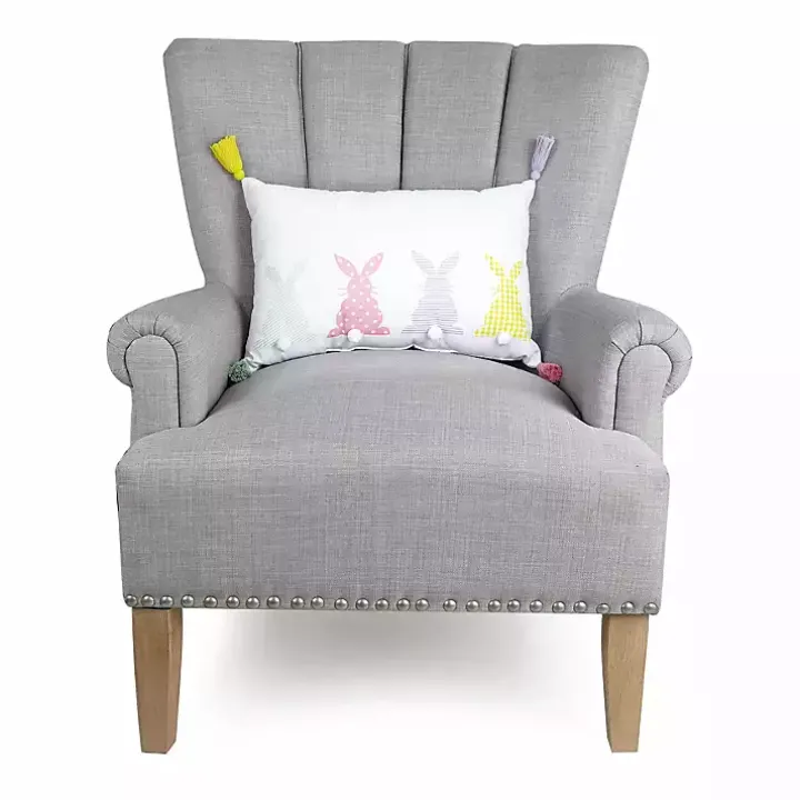Bunny Bums Tassel Easter Throw Pillow