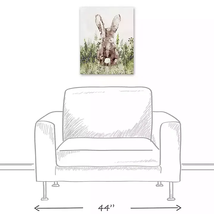 Bunny in Grass Canvas Art Print
