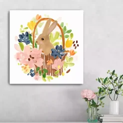 Bunny Meadow Scene Canvas Art Print