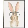Bunny Wearing Glasses Framed Art Print