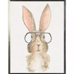 Bunny Wearing Glasses Framed Art Print