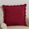 Burgundy Juna Scalloped Pillow