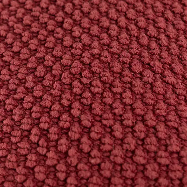 Burgundy Woven Nubby Pillow