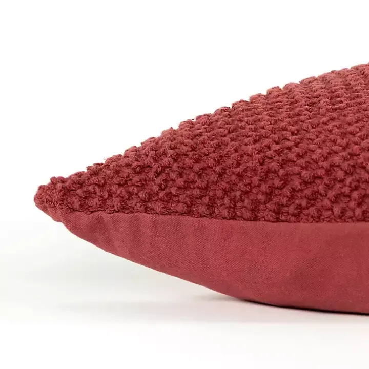Burgundy Woven Nubby Pillow