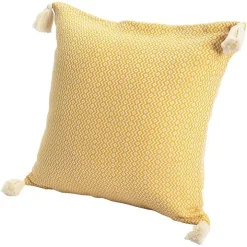Buttercup Chevron Organic Cotton Throw Pillow