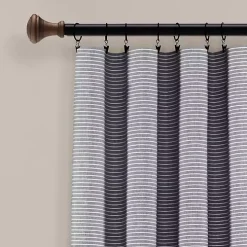 Buttons and Stripes Curtain Panel Set, 84 in.