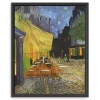 Cafe Terrace at Night Framed Canvas Art Print