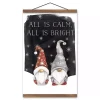Calm and Bright Christmas Gnomes Hanging Art Print