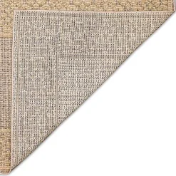 Camel Leopard Border Outdoor Area Rug, 5x7