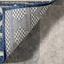 Cammie Blue Moroccan Tribal Outdoor Rug, 8x10