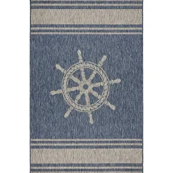 Captiva Nautical Helm Outdoor Area Rug, 5x7
