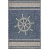 Captiva Nautical Helm Outdoor Area Rug, 7x9