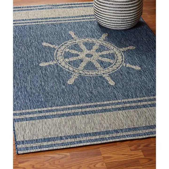 Captiva Nautical Helm Outdoor Area Rug, 5x7