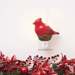 Cardinal and Holly Nightlight