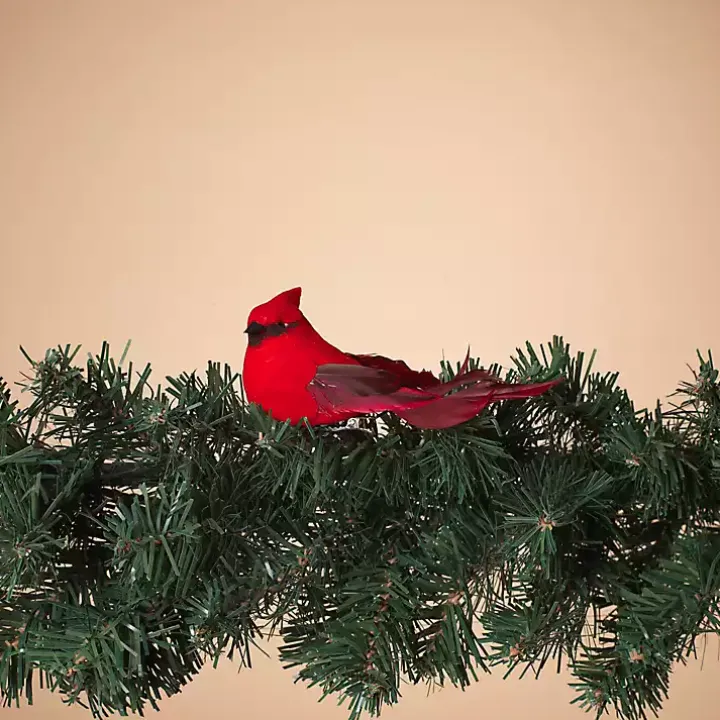 Cardinal Clip-On Christmas Ornaments, Set of 24