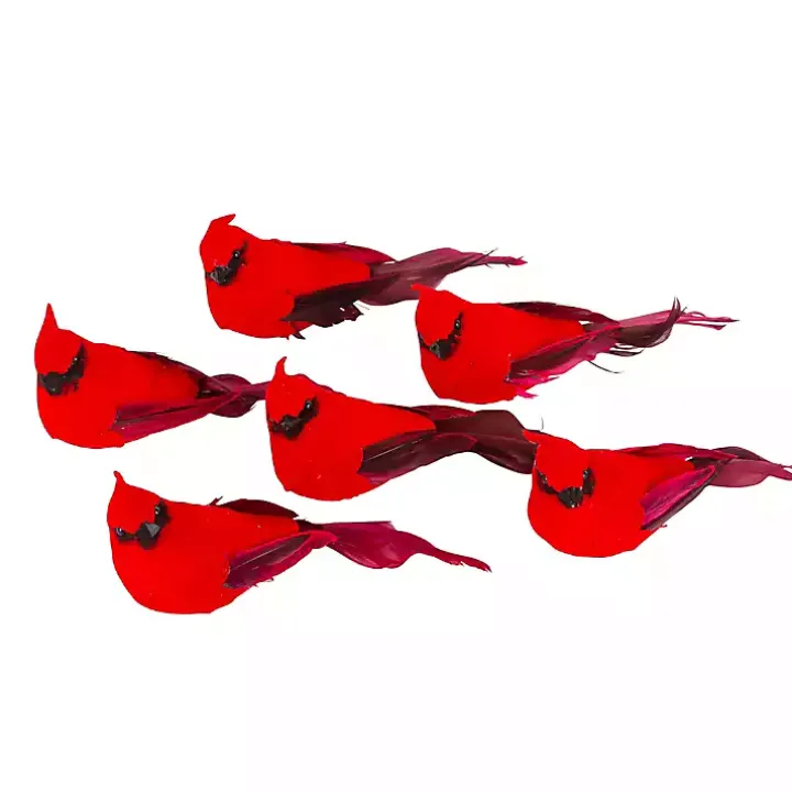 Cardinal Clip-On Christmas Ornaments, Set of 24