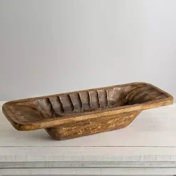 Carved Mango Wood Bowl, 23 in.