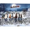 Cats Under Starry Sky Christmas Canvas Art Print