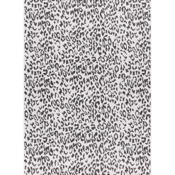 Cauli Black Leopard Print Outdoor Rug, 4x5