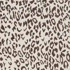 Cauli Black Leopard Print Round Outdoor Rug, 7 ft.