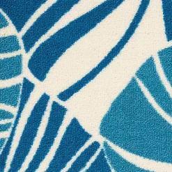 Cerulean Botanical Shells Outdoor Area Rug, 5x7