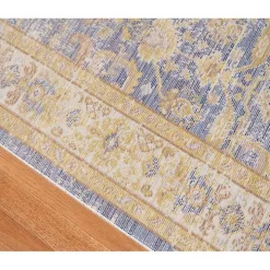Cerulean Vintage Border Area Rug, 5x7