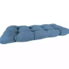 Chambray Blue French Outdoor Wicker Settee Cushion