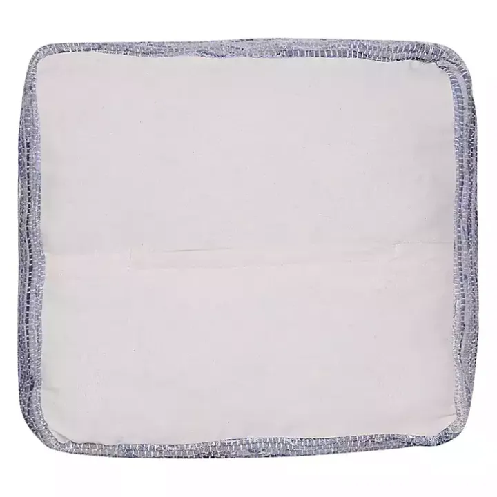 Chambray Woven Stripe Cotton Pouf