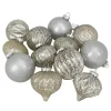 Champagne Mercury Glass Christmas Ornament Set