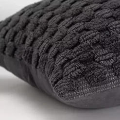 Charcoal Heavily Textured Pillow