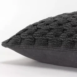 Charcoal Heavily Textured Pillow