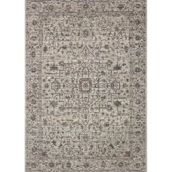 Charcoal Sorrento Medallion Area Rug, 7x10