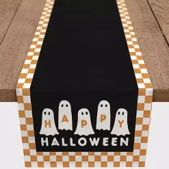 Checker Happy Halloween Ghost Table Runner, 90 in.
