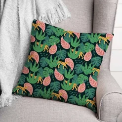Cheetahs and Leaves Outdoor Pillow
