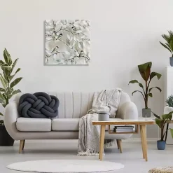 Chickadee Birds on Branch Canvas Art Print, 24x24