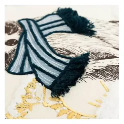 Chilly Racoon Embroidered Throw Pillow